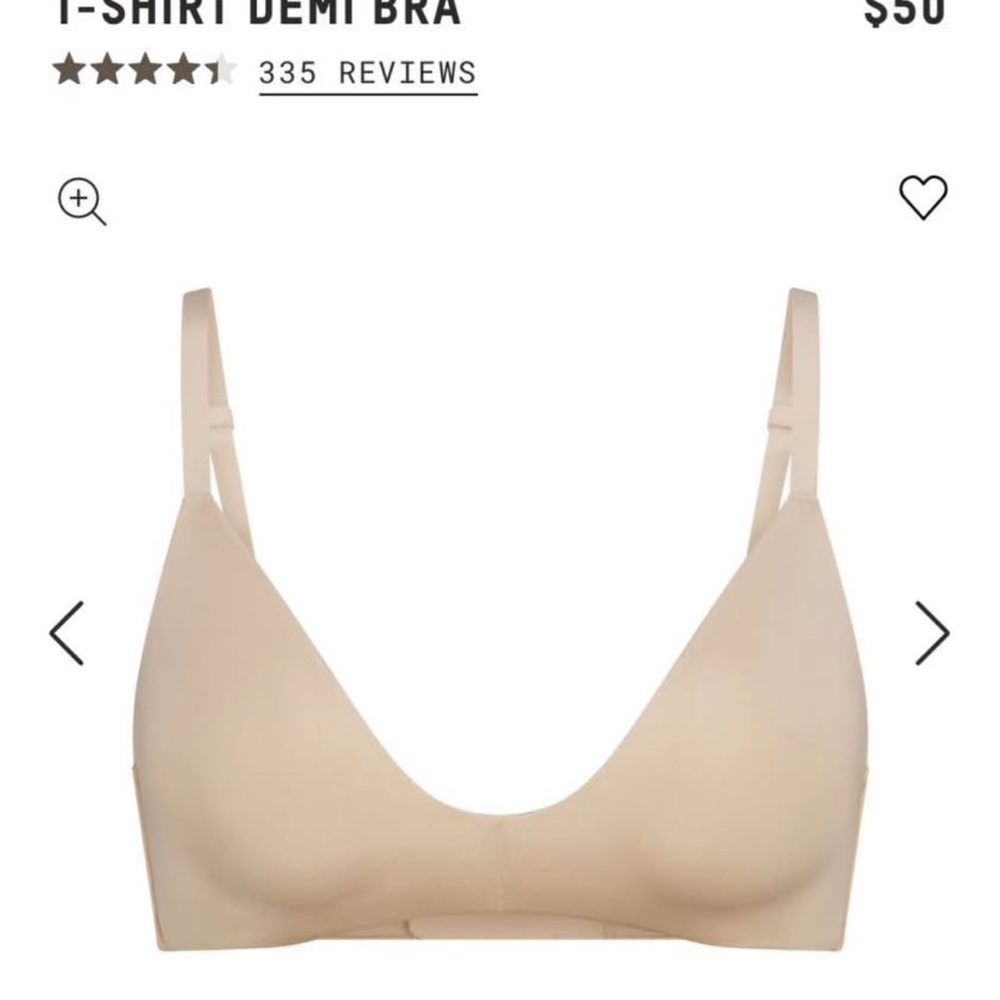 SKIMS Cream Seamless Scoop Neck Bra